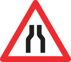 Strassensignale Gefahrensymbol Engpass