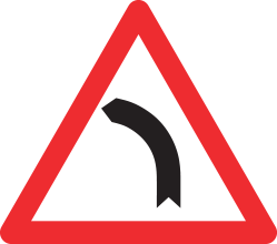 Strassensignale Gefahrensymbol Linkskurve