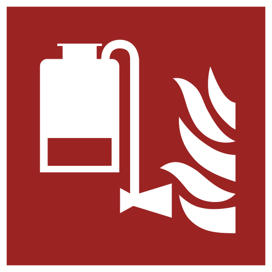 Brandschutzzeichen Tragbare Schaumlösch-Einheit