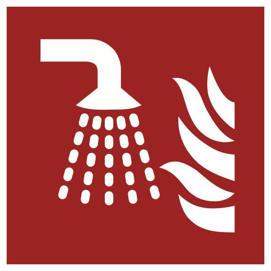 Brandschutzzeichen Wassernebelrohr