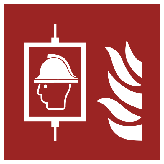 Brandschutzzeichen Feuerwehraufzug