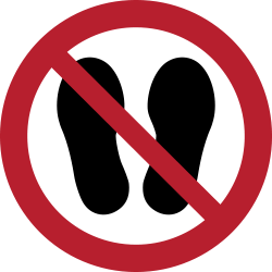 Verbotszeichen Betreten der Fläche verboten