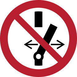 Verbotszeichen Schalten verboten