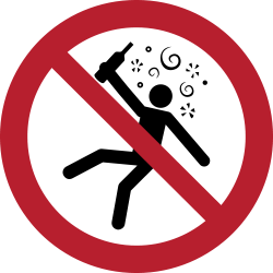 Verbotszeichen Für Personen im Rauschzustand verboten