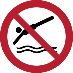 Verbotszeichen Kopfsprung verboten