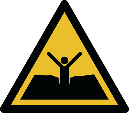 Warnung vor Treibsand oder tiefem Schlamm