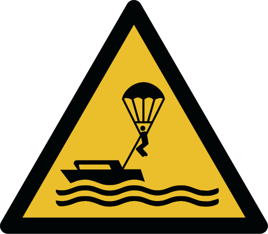Warnung vor Parasailing